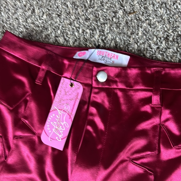 Southern Fried Chics silky flare pants - Picture 2 of 4